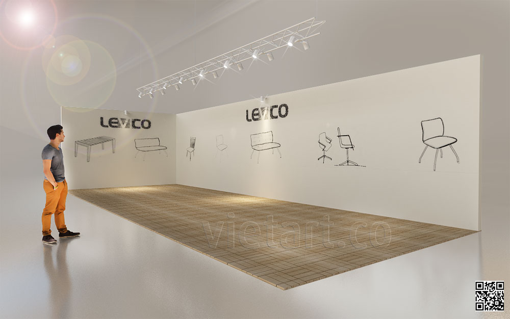 render-booth-hoi-cho-trien- Thiết kế gian hàng 18x4m