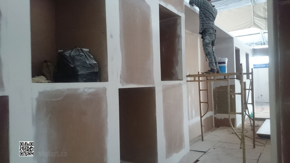 thi cong gian hang 18x12m (1) Thi công gian hàng Donata