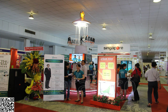 thi cong gian hang 9x9m (4) Thi công gian hàng triển lãm nhượng quyền 1