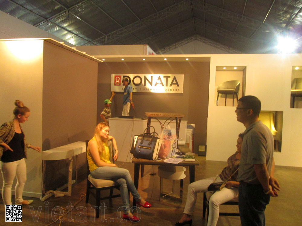 thi cong gian hang DONATA - 18x12m (3) thi công gian hàng 18x12m