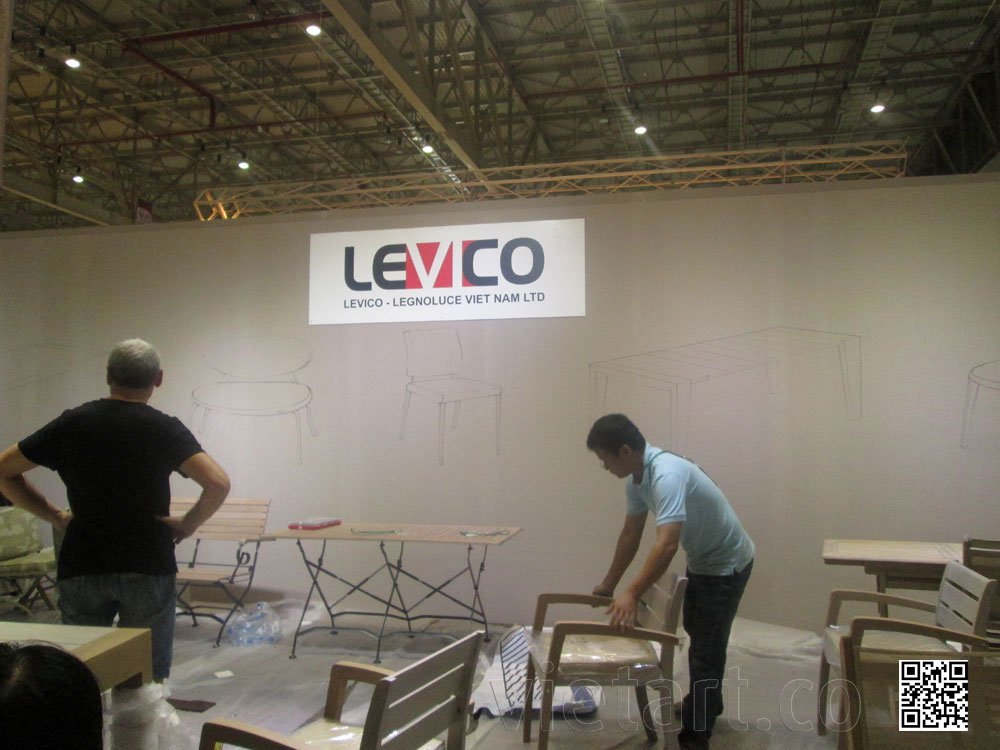 thi cong gian hang Levico tai VIFA 2015 (12) Thi công gian hàng 18x6m 4