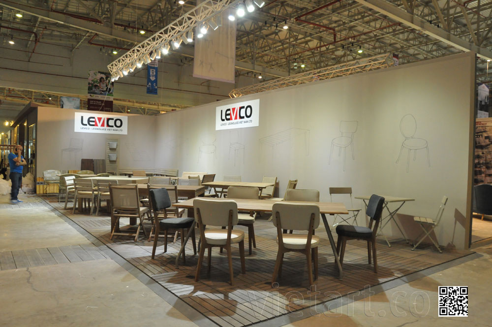 thi cong gian hang Levico tai VIFA 2015 (4) Thi công gian hàng 18x6m 9