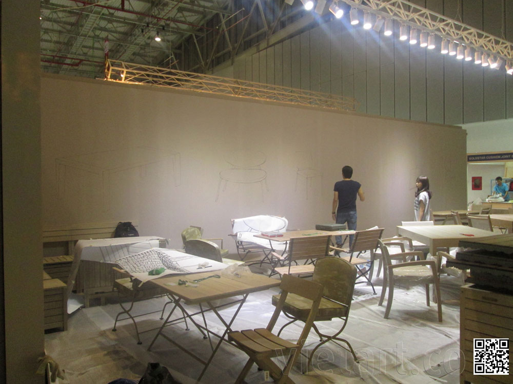 thi cong gian hang Levico tai VIFA 2015 (8) Thi công gian hàng 18x6m