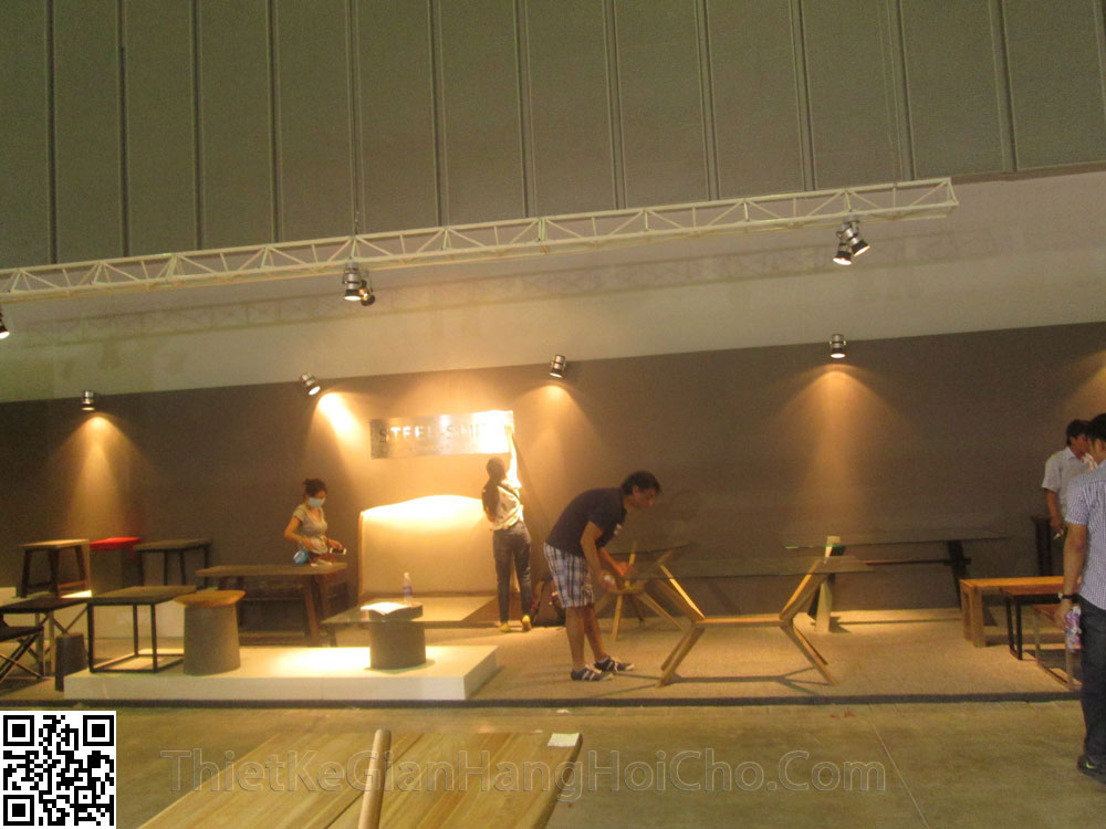 thi cong gian hang Steel Smith 18x3m (1) Thi công gian hàng 18x3m