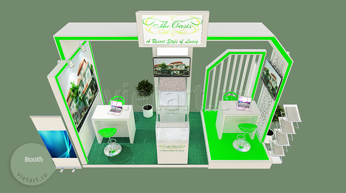 thi-cong-thiet-ke-booth-dep-hieu-qua-oasis-03 thiết kế booth triển lãm The Oasis 2